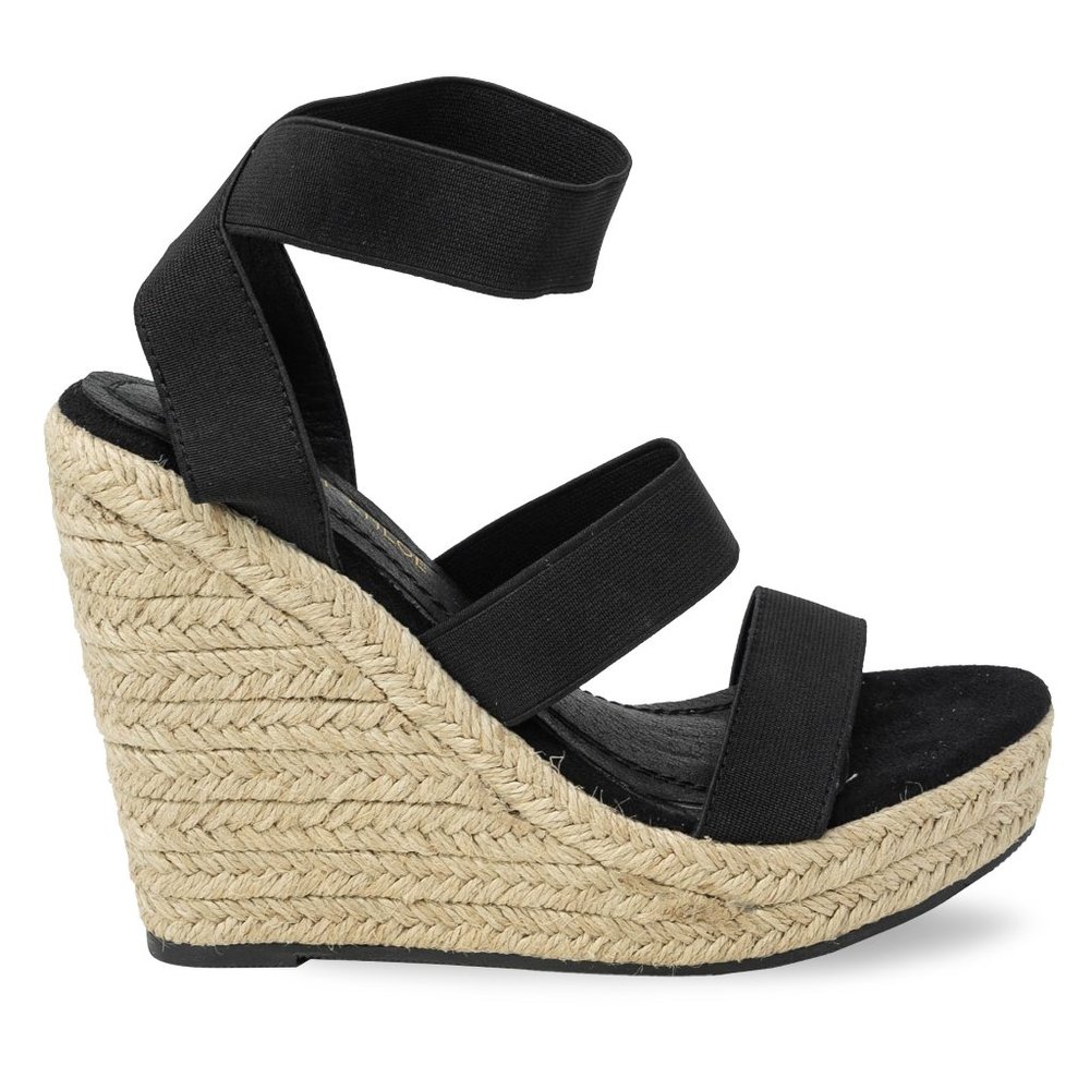 NEW IN BOX! Women's Sling Back Ankle Strap Slip On Open Toe Espadrilles Wedge